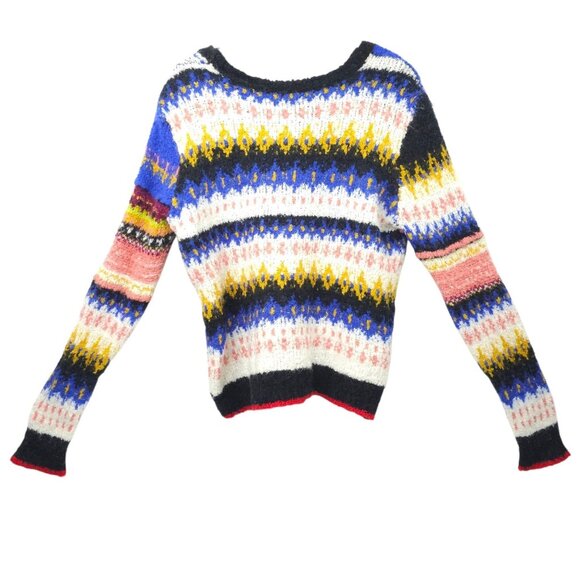 Free People Best Day Ever Pullover Sweater Womens M Multicolor Alpaca Wool Blend - Picture 2 of 16